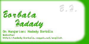 borbala hadady business card