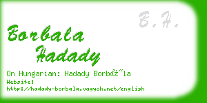 borbala hadady business card